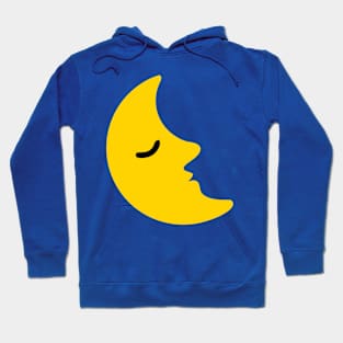 Sleeping Moon Emoticon Hoodie